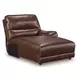 Silverbrooke Canyon Leather 5 Piece Modular Power Reclining Sectional with Chaise and USB Charging