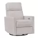 Mosaic Beige Swivel Glider Power Recliner with USB Charging