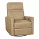 Mosaic Brown Leather Swivel Glider Power Recliner with USB Charging