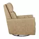 Mosaic Brown Leather Swivel Glider Power Recliner with USB Charging