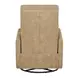 Mosaic Brown Leather Swivel Glider Power Recliner with USB Charging