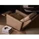 Mosaic Brown Leather Swivel Glider Power Recliner with USB Charging