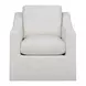 Augustine Cream Upholstered Slipcover Swivel Glider Accent Chair