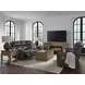 Beadel Smoke Leather 90" Zero Gravity Power Reclining Sofa with USB Charging and LED