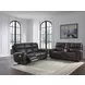 Beadel Smoke Leather 90" Zero Gravity Power Reclining Sofa with USB Charging and LED