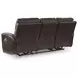 Beadel Smoke Leather 90" Zero Gravity Power Reclining Sofa with USB Charging and LED