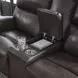 Beadel Smoke Leather 79" Zero Gravity Power Reclining Loveseat with USB Charging