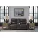 Beadel Smoke Leather 79" Zero Gravity Power Reclining Loveseat with USB Charging
