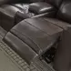 Beadel Smoke Leather 79" Zero Gravity Power Reclining Loveseat with USB Charging