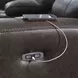 Beadel Smoke Leather 79" Zero Gravity Power Reclining Loveseat with USB Charging