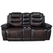 Nikko Brown Power Reclining 74" Console Loveseat Power Footrest