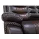 Nikko Brown Power Reclining 74" Console Loveseat Power Footrest