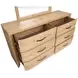Laramie Honey Wheat 6 Drawer Dresser with Rectangular Mirror