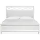Springhouse Whisper White and Gray Queen Upholstered Panel Bed