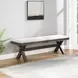 Riverdale Black 62" Upholstered Bench