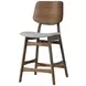 Oscar Walnut Round Glass Counter Height Room Set