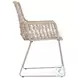 Carmel Hazelnut Outdoor Arm Chair with Seat Pad Set of 2