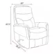 Gemini Milan Navy Leather Swivel Glider Recliner