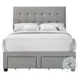 Kaycee Rhyan Smoke Fabric Full Upholstered Storage Bed