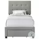 Kaycee Rhyan Smoke Fabric Twin Upholstered Storage Bed