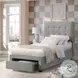 Kaycee Rhyan Smoke Fabric Twin Upholstered Storage Bed