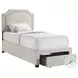 Tropic Beige Twin Upholstered Storage Bed