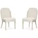 Lorelei Cream Upholstered Host Chair Set of 2