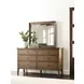 Pinecrest Bark 6 Drawer Glenwood Dresser with Rectangular Mirror