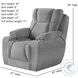Challenger Bahari Platinum Power Headrest Wall Hugger Big Mans Recliner