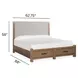 Plum Creek Sierra Brown and Elite Dove Queen Upholstered Storage Panel Bed