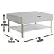 Whitman White And Champagne Rectangular Lift Top Cocktail Table
