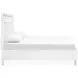 Springhouse Whisper White and Gray King Upholstered Storage Panel Bed
