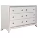 Cassie White 6 Drawer Dresser and Rectangular Mirror