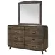 Rex Walnut Rectangular Dresser Mirror