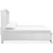 Crownfall Whisper White and Cerused Nutmeg Queen Storage Panel Bed