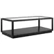 Glaze Onyx Rectangular Glass Top Cocktail Table