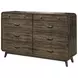 Rex Walnut 8 Drawer Dresser