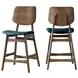 Oscar Walnut Round Glass Counter Height Room Set