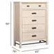 Sunset Cove Sanibel Brown 5 Drawer Chest