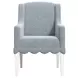 Haven Sea Blue Upholstered Hostess Chair Set of 2