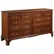 Belmont Heritage New Classic 9 Drawer Andover Dresser with Rectangular Landscape Mirror