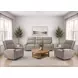 Traxton Jasper Taupe 92" Zero Gravity Triple Power Reclining Sofa with USB Charging