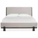 Bellamy Coffee Bean and Elite Dove Queen Upholstered Panel Bed