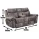 Nashville Gray Manual Glider Reclining Console 78" Loveseat