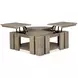 Conrad Stone Harbor Gray Free Form Lift Top Cocktail Table