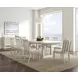 Cotiere Cream Linen Extendable Rectangular Dining Room Set
