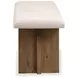 Valmont Beige Upholstered Dining Bench