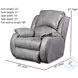 Cagney Gray Power Headrest Rocker Recliner