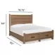 Foxrun Hollow Sierra Brown California King Storage Panel Bed