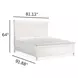 Whisperbay Sea Pearl and Driftwood California King Classic Panel Bed